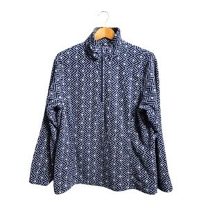 Lands'‎ End Fleece Pull Over 1/4 Zip Large 14-16